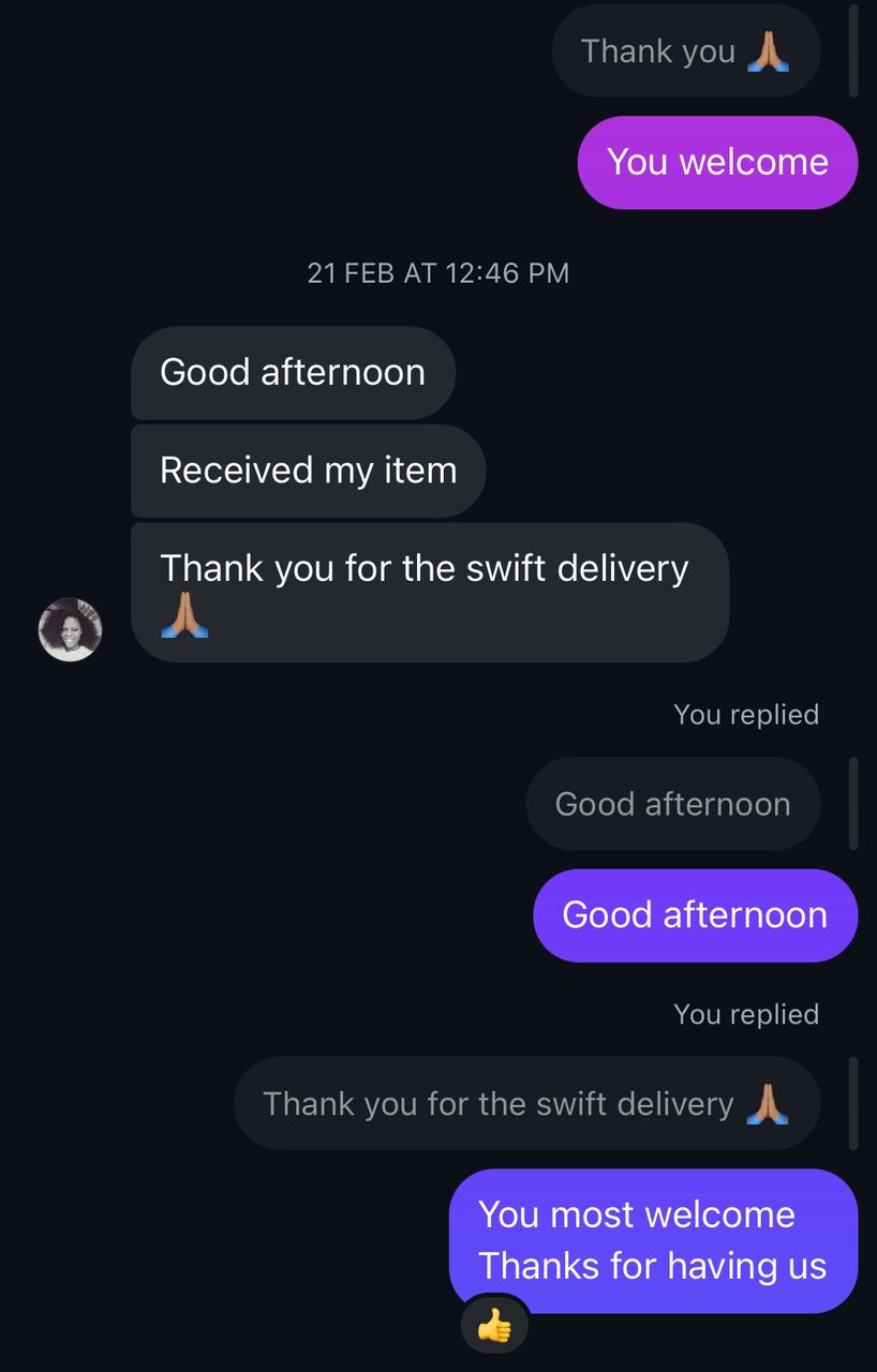 Customer Instagram DM 2