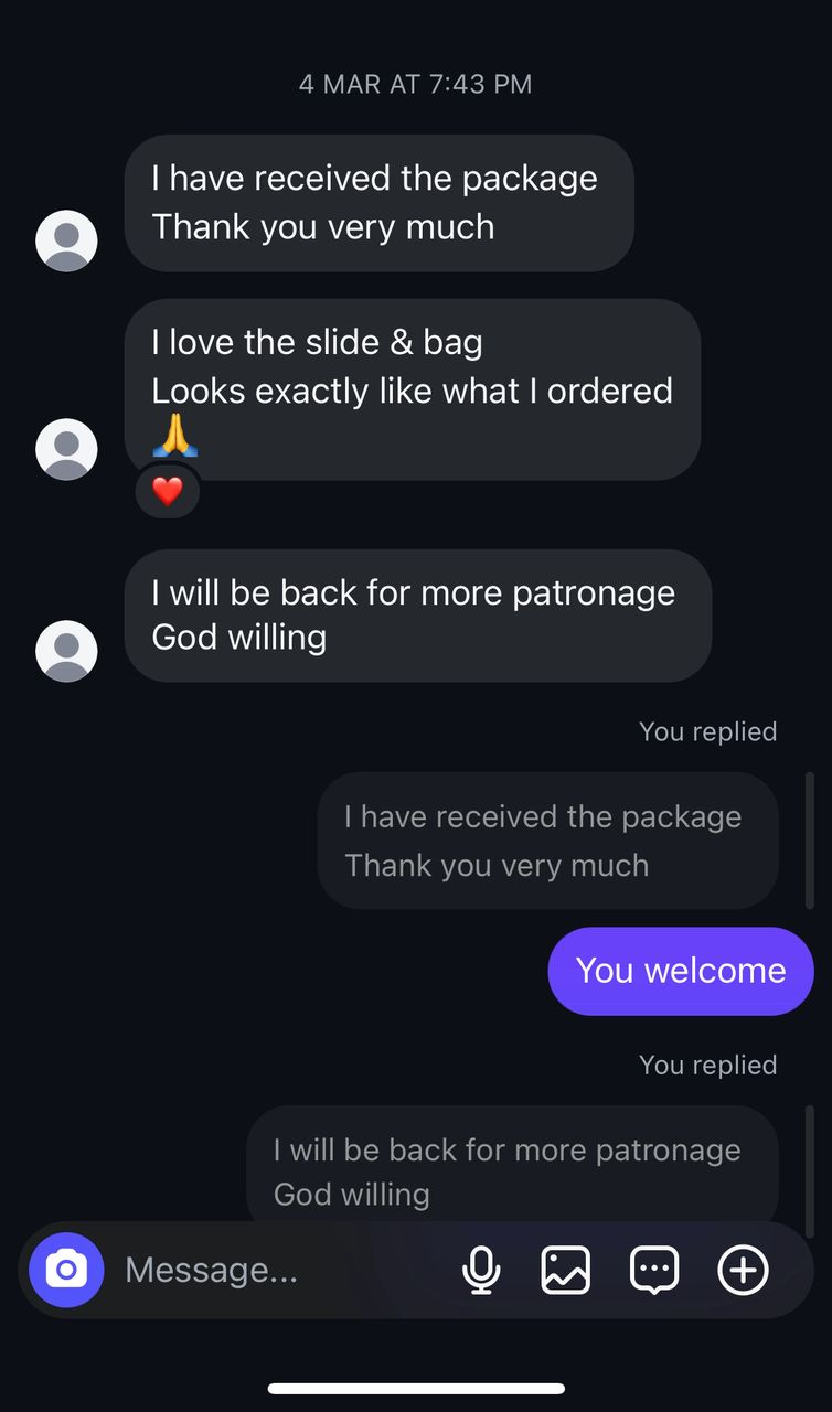 Customer Instagram DM 3